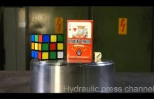 SOLVING Rubik's cube with hydraulic press