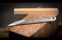 Making a Japanese Marking Knife from Damascus...