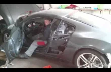 Odpalanie Audi R8 4,2 V8 bez wydechu końcowego