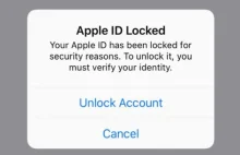 Właściciele iPhonów skarżą się, że ich Apple ID został zablokowany