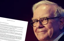 Warren Buffett opublikował list do inwestorów. Podał w nim 4 wskazówki..