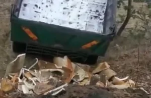 Wywieźli odpady do lasu [nagranie wideo]