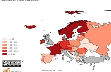 Kraje z największą ilością gwałtów w Europie na 100tyś osób - SWEDEN YES!