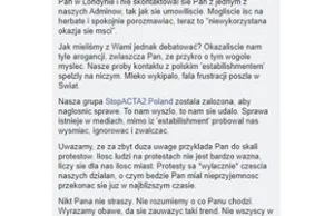 Tomek Lipiński pokazuje jak nie dyskutować z przeciwnikami ACTA2