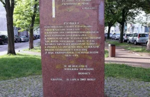 Pomnik ofiar UPA w Gdańsku po raz kolejny zdewastowany