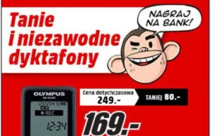 Media Markt i Ole Ole promują dyktafony po aferze z nagraniem szefa KNF