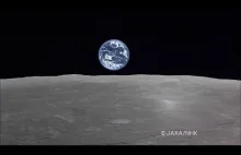Na żywo widok księżyca z Japońskiej sondy SELENE Orbiter - Earthrise.