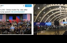 Photoshop klonuje uczestników wiecu Hillary Clinton