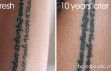 Jak tatuaże starzeją się razem z nami.