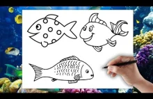 Ryba - Jak narysować rybe - Nauka rysowania - krok po kroku