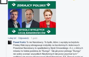 Kukiz nazywa krytykujących go Narodowców hołotą i bydłem.