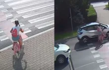 Kierowca potrącił dziecko na rowerze. Policja publikuje wideo z wypadku