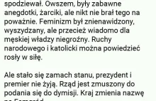 Feministka marzy o Polsce, w której mężczyźni są zniewoleni i służą kobietom.