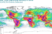 Gdzie na Ziemi zanotowano najwięcej wyładowań w 2019 roku?