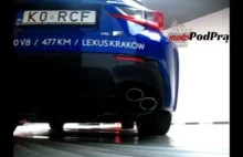 Lexus RCF RC-F exhaust sound dźwięk silnika wydechu 5.0 V8 477 KM