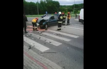 Wypadek na drodze krajowej 28 na obwodnicy Biecza na trasie Jasło - Gorlice