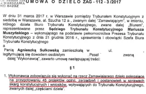 Trybunał Konstytucyjny zamawia wykonanie opinii innym osobom niż sędziowie TK.