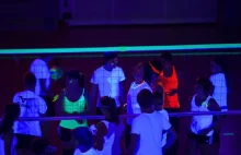 Blacklight volleyball