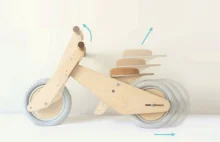 Drewniany rower rosnący wraz z Twoim dzieckiem