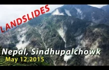 osunięcie się ziemi podczas spaceru po górach Nepalu