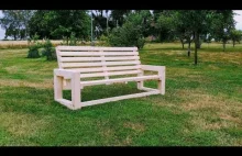 010 DIY-MBT How to make a garden, wooden bench. Ogrodowa ławka...