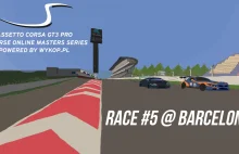 Barcelona - piąta runda sezonu GT3 ACLEAGUE live dziś godz. 20:30 zapraszamy.