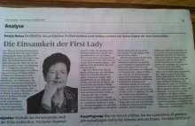 Samotność Pierwszej Damy; Pani Wałęsowej w szwajcarskiej gazecie