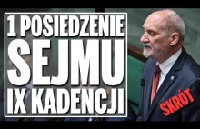 Skrót pierwszego posiedzenia Sejmu IX kadencji.
