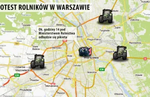 Ciągniki coraz bliżej Warszawy. Trwa protest rolników w centrum -...