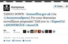 Anonimowi zaatakowali brytyjskie serwisy rządowe