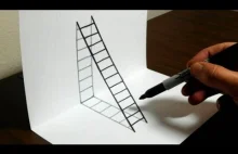 Iluzja optyczna: jak narysować drabinę w 3D