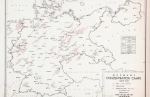 Mapa niemieckich obozów koncentracyjnych z 1944 roku