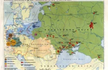 Mapa: Niemcy mieszkający na Ukrainie i Rosji