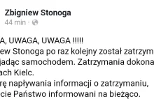 Stonoga zatrzymany za groźby, kierowane do prokuratura generalnego