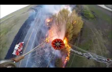 Gaszenie pożaru przy użyciu helikoptera