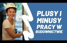 Różowy pasek o plusach i minusach pracy na budowie