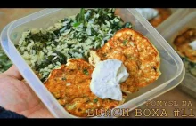 Pomysł na Lunch Boxa #11- Placki z Kurczaka Zielony Ryż polane sosem...