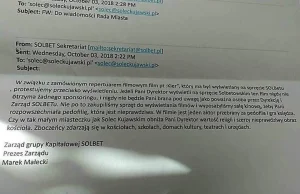 Prezes firmy Solbet do dyrektor kina w Solcu Kujawskim: "Protestujemy...