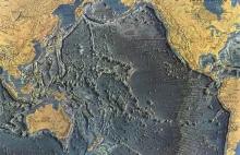 Niesamowita mapa przedstawiająca dno Oceanu Spokojnego.
