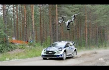 Rajd Finlandii i świetne ujęcia nakręcone dronem
