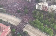 Ponad 1 milion ludzi protestujących w Santiago w Chile.