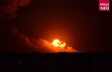 Eksplozje w arsenale na Ukrainie. Gigantyczny słup ognia