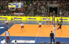 Polska-Niemcy, siatkówka, 5 set niesamowita akcja Polaków na 12-12, Berlin...