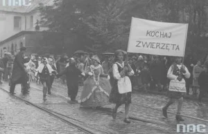 demonstracja obrońców praw zwierząt z ...1936 roku
