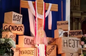 Homofaszyzm w Polsce. Pederaści terroryzują Kościół za dekoracje grobu pańskiego