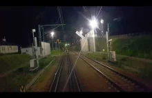 Okiem maszynisty - nocny przejazd przez skaner kolejowy