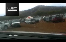 Kierowca WRC wypada z trasy, robi objazd przez parking i mimo to wygrywa odcinek