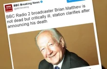 BBC uśmierciło pracownika, który jest w szpitalu. Teraz stacja się tłumaczy