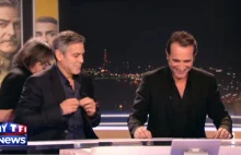 George Clooney i Jean Dujardin wygłupiają się na wizji