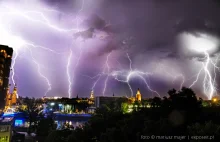 Imponująca burza - foto, Opole 22.07.2017
